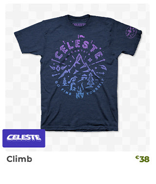 Climb t-shirt is back in stock at Fangamer.eu