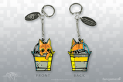 Cat-in-a-Bucket Keychain Thumbnail