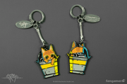 Cat-in-a-Bucket Keychain Thumbnail