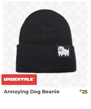 Annoying Dog Beanie is back in stock at fangamer.eu