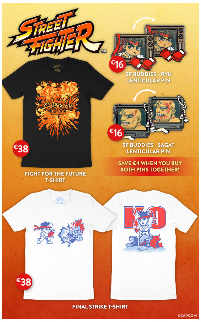 New Street Fighter merch is available at Fangamer.eu