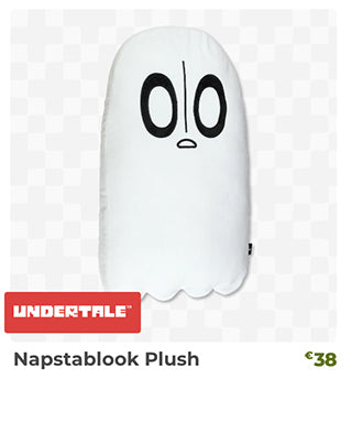 Napstablook Pillow Plush is back in stock at fangamer.eu