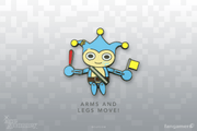 Blue Badger Dancing Pin Thumbnail